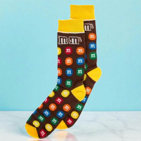 Odd Sox New Novelty M&Ms and Chips Ahoy crew socks - Picture 8 of 9